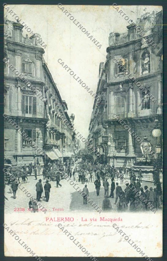 Palermo Città Via Maqueda Alterocca ABRASA cartolina ZT8011 – fronte
