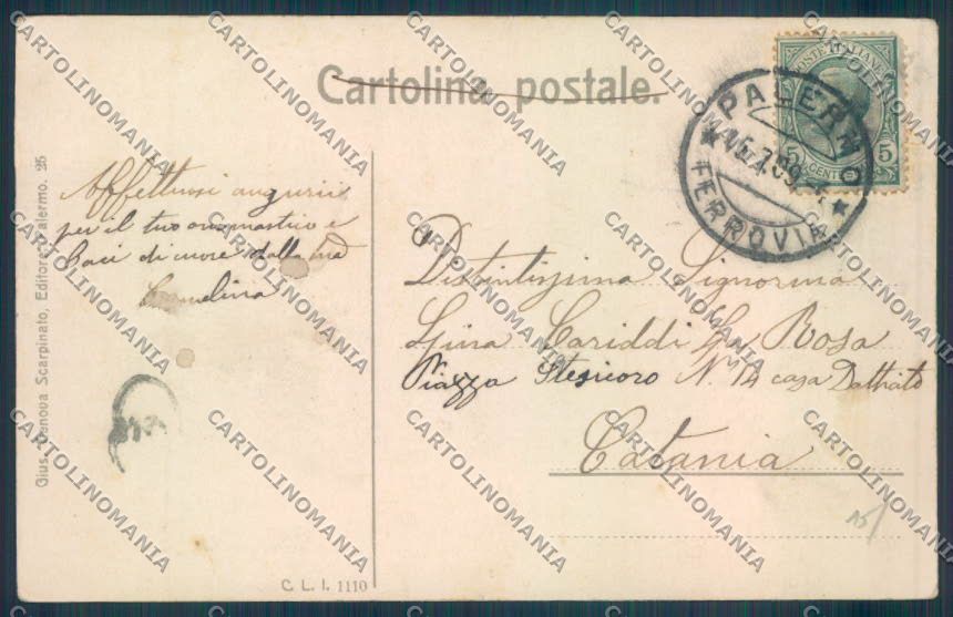 Palermo Città Via Maqueda cartolina ZT8012 – retro