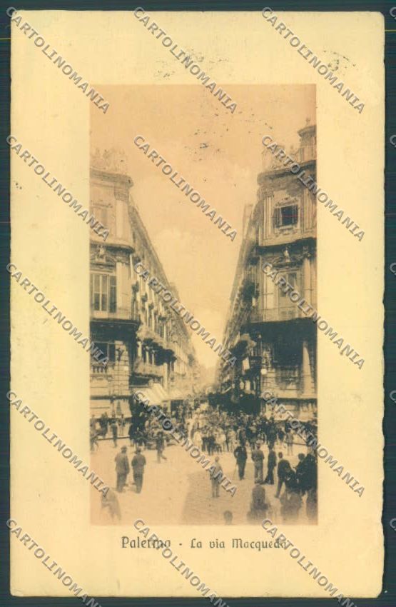 Palermo Città Via Maqueda ABRASA cartolina ZT8013 – fronte