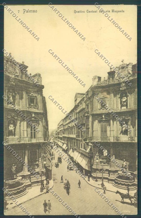 Palermo Città Quattro Cantoni ABRASA cartolina ZT8017 – fronte