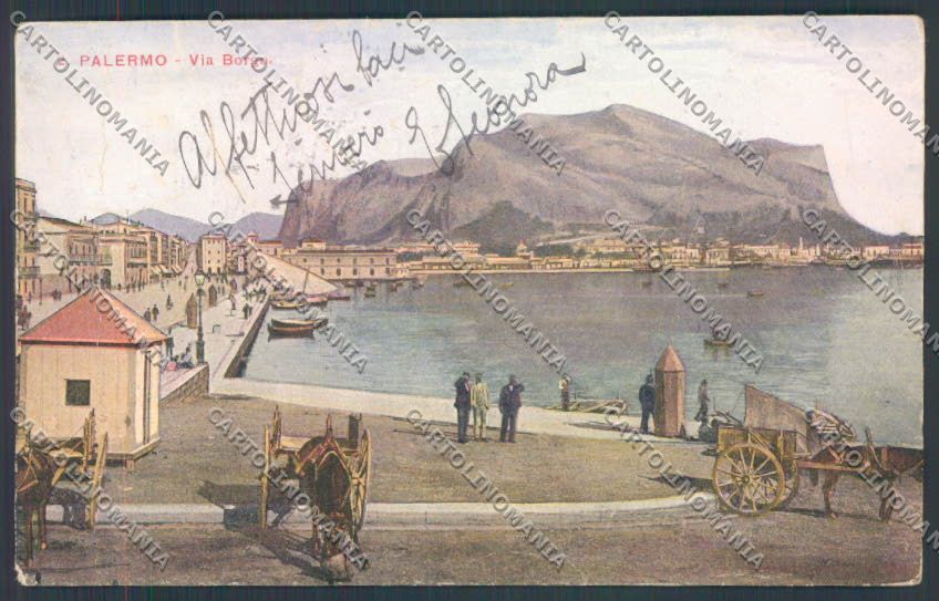 Palermo Città Monte Pellegrino PIEGA cartolina ZT8023 – fronte