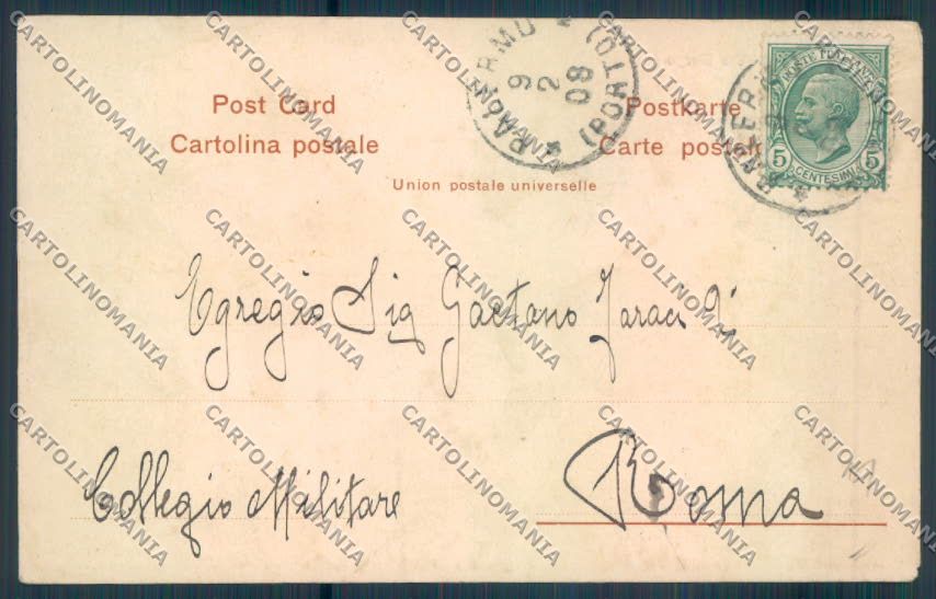 Palermo Città Monte Pellegrino PIEGA cartolina ZT8023 – retro