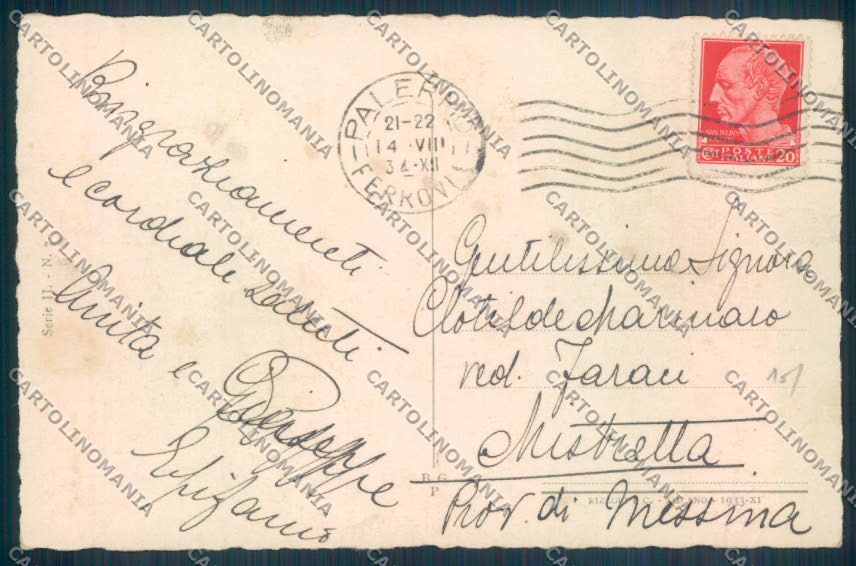 Palermo Città Piazza Verdi cartolina ZT8027 – retro