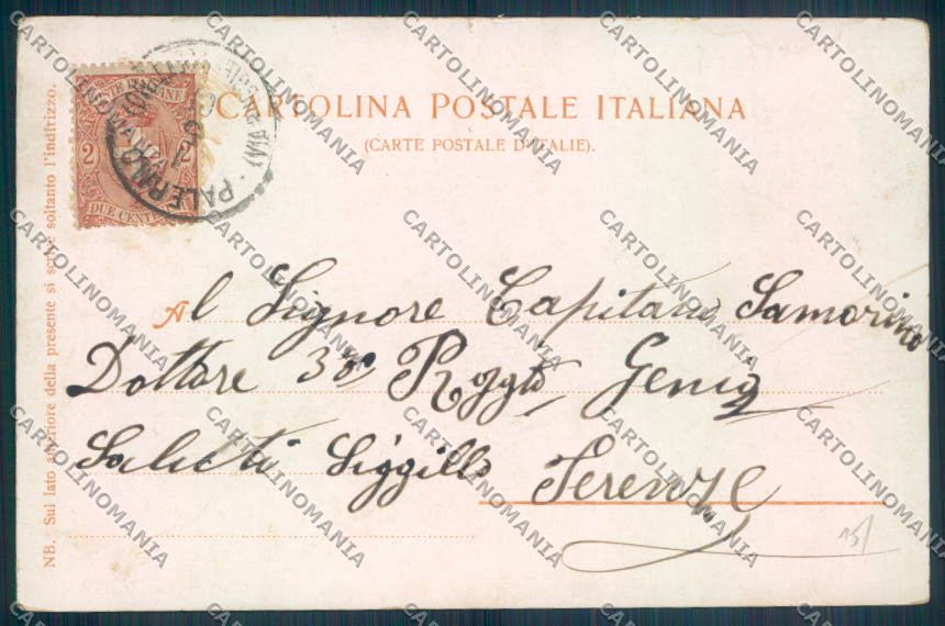 Palermo Città Porta Felice PIEGATA cartolina ZT8040 – retro