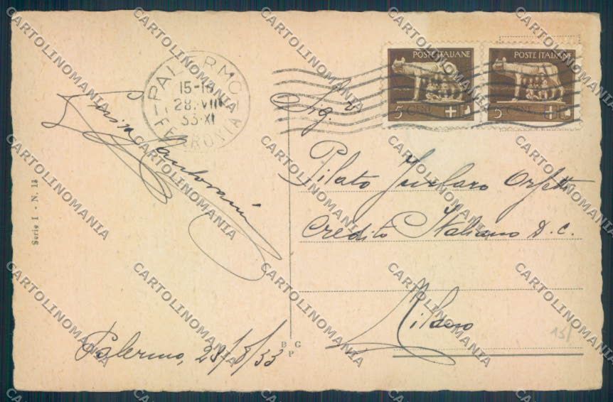 Palermo Città Via Maqueda cartolina ZT8046 – retro