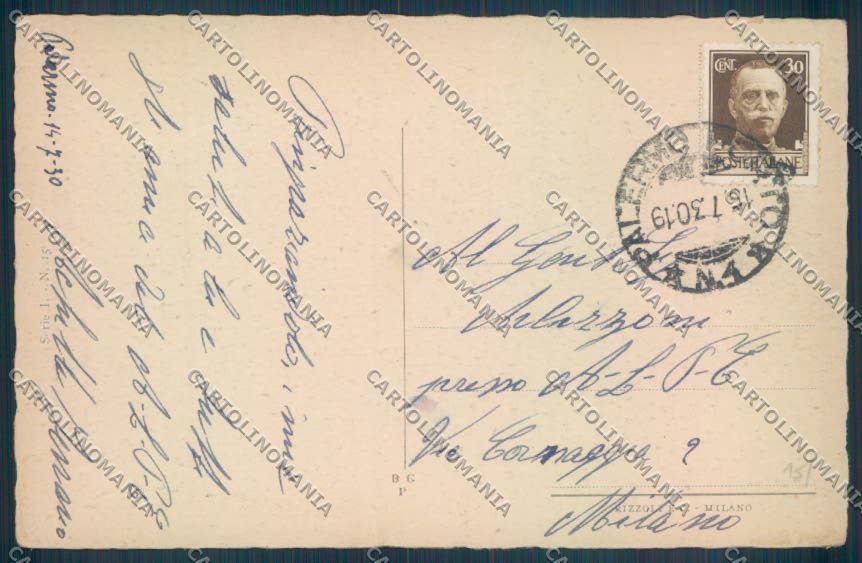 Palermo Città Via Maqueda cartolina ZT8047 – retro