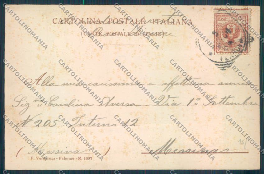 Palermo Città Politeama cartolina ZT8062 – retro