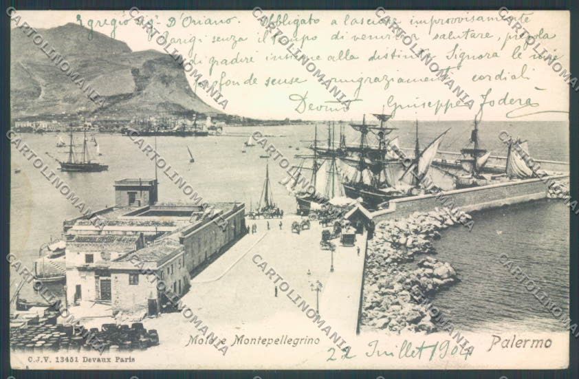 Palermo Città Monte Pellegrino cartolina ZT8066 – fronte