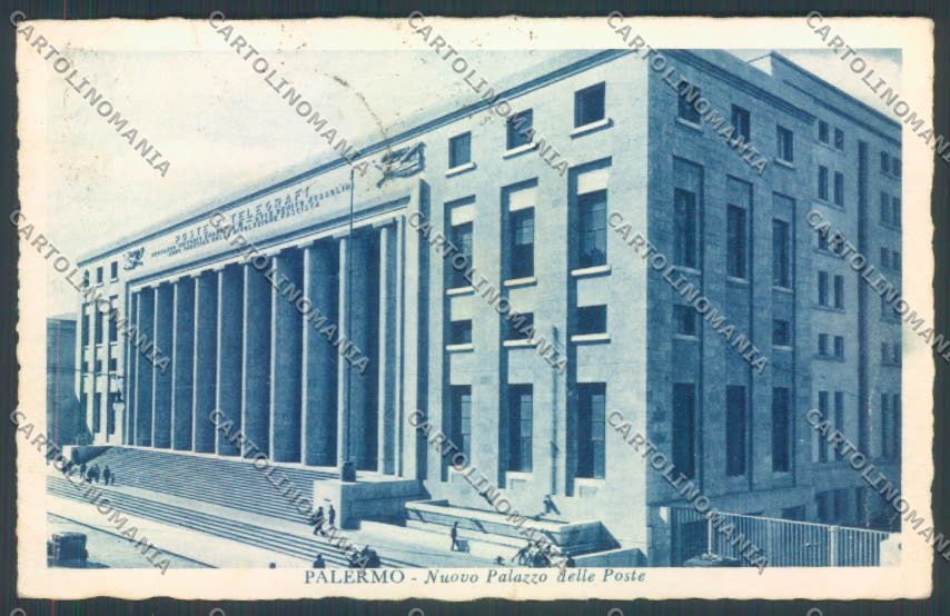 Palermo Città Poste PIEGATA cartolina ZT8067 – fronte
