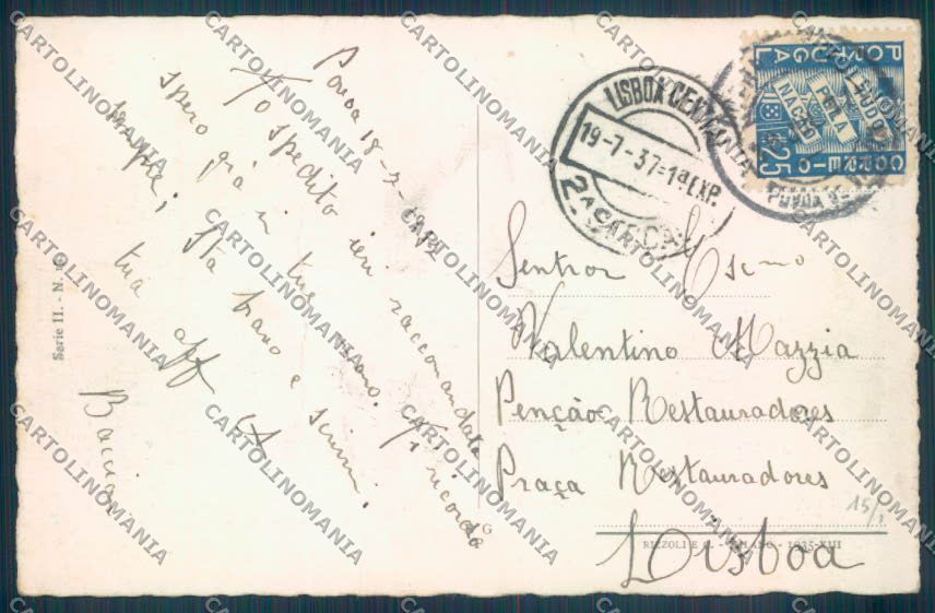 Palermo Città Poste PIEGATA cartolina ZT8067 – retro