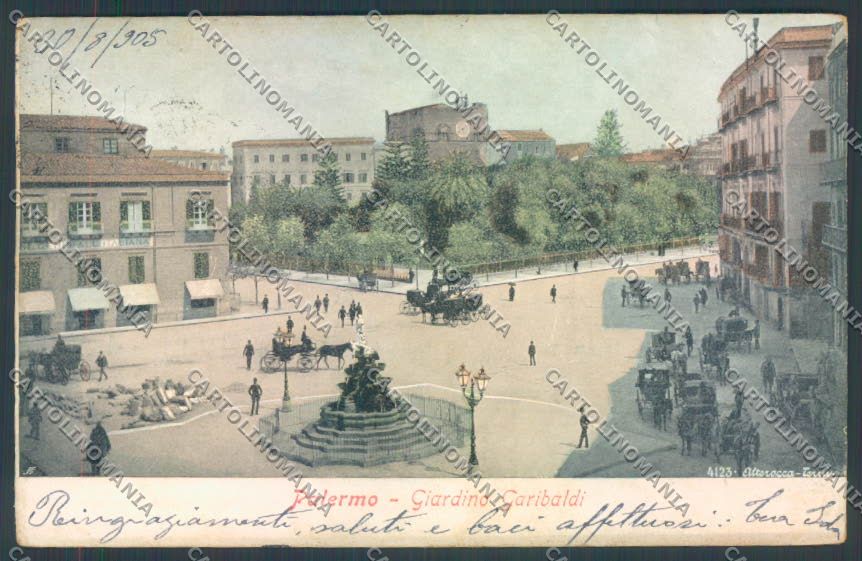 Palermo Città Piazza Marina Alterocca cartolina ZT8069 – fronte