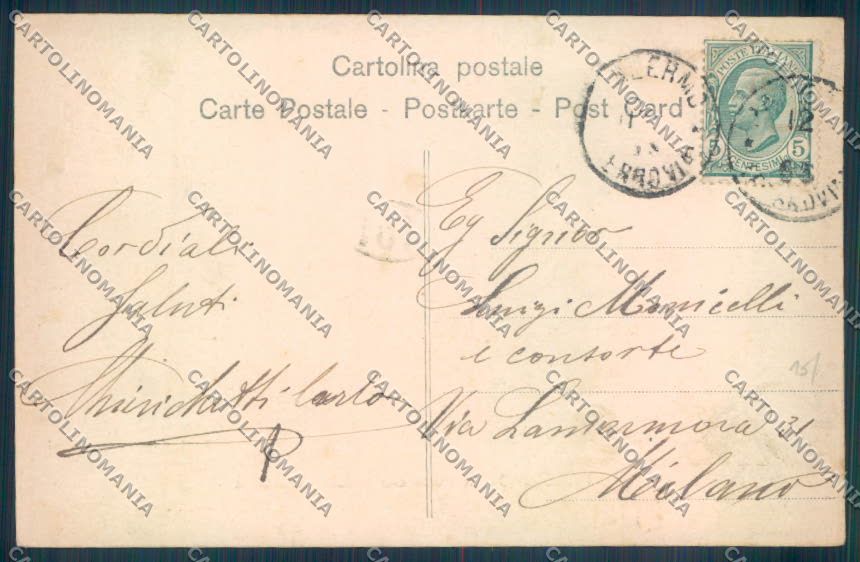 Palermo Città Porto Alterocca PIEGHINA cartolina ZT8075 – retro