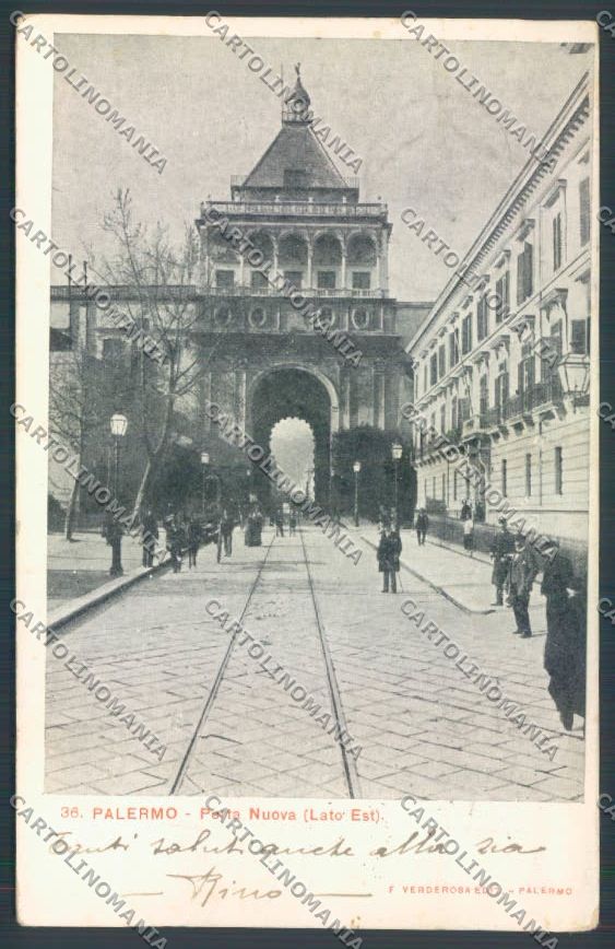 Palermo Città Porta Nuova cartolina ZT8079 – fronte