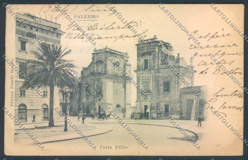 Palermo Città Porta Felice cartolina ZT8088 – fronte