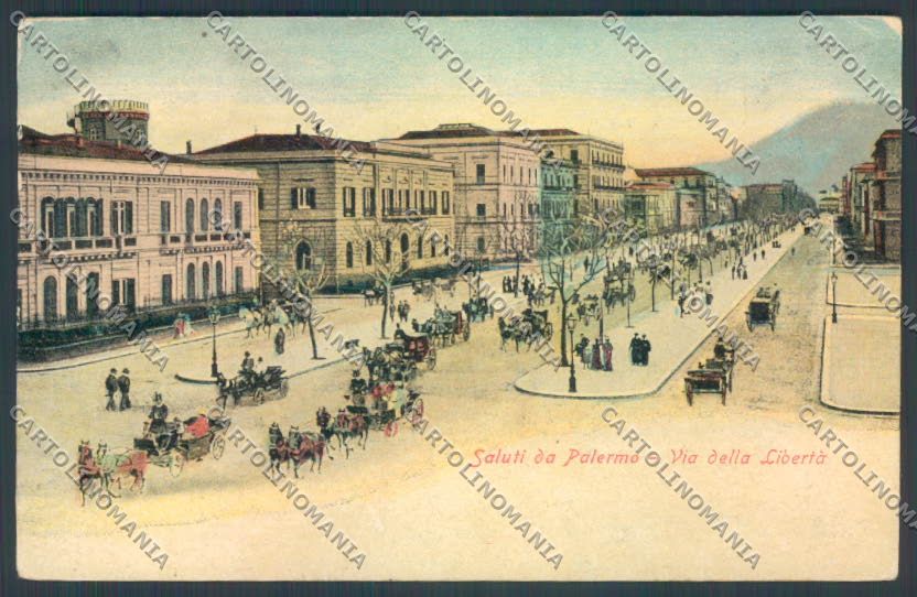 Palermo Città Viale Libertà cartolina ZT8090 – fronte
