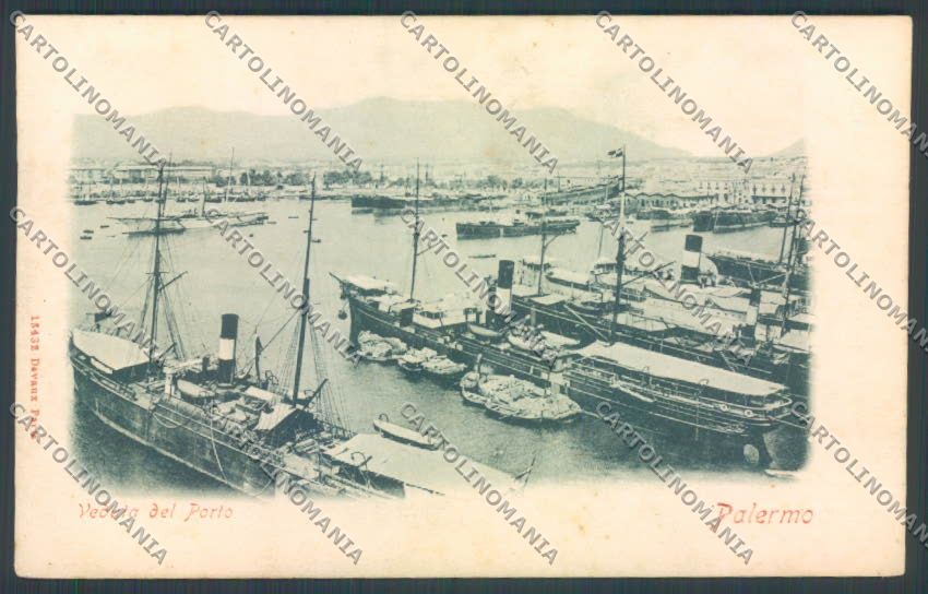 Palermo Città Porto cartolina ZT8094 – fronte
