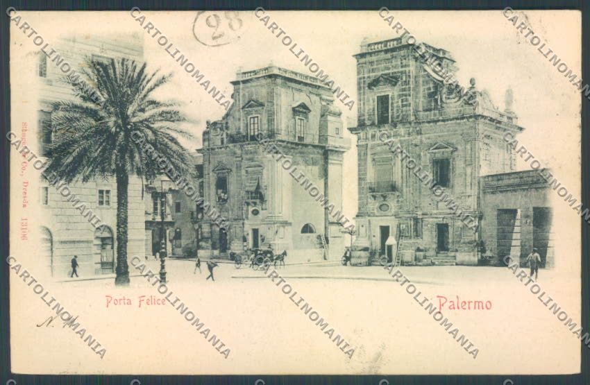 Palermo Città Porta Felice cartolina ZT8103 – fronte