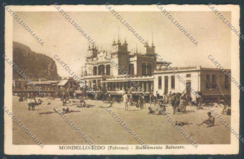 Palermo Città Mondello PIEGHINE cartolina ZT8158 – fronte