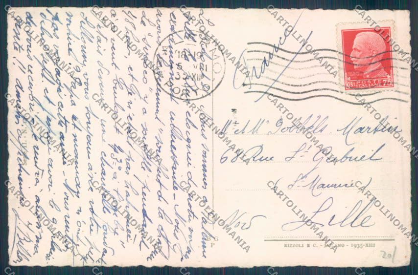 Palermo Città Via Dante PIEGHINE cartolina ZT8168 – retro
