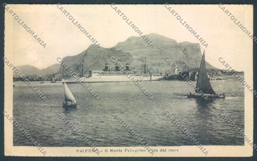 Palermo Città Monte Pellegrino Nave cartolina ZT8171 – fronte