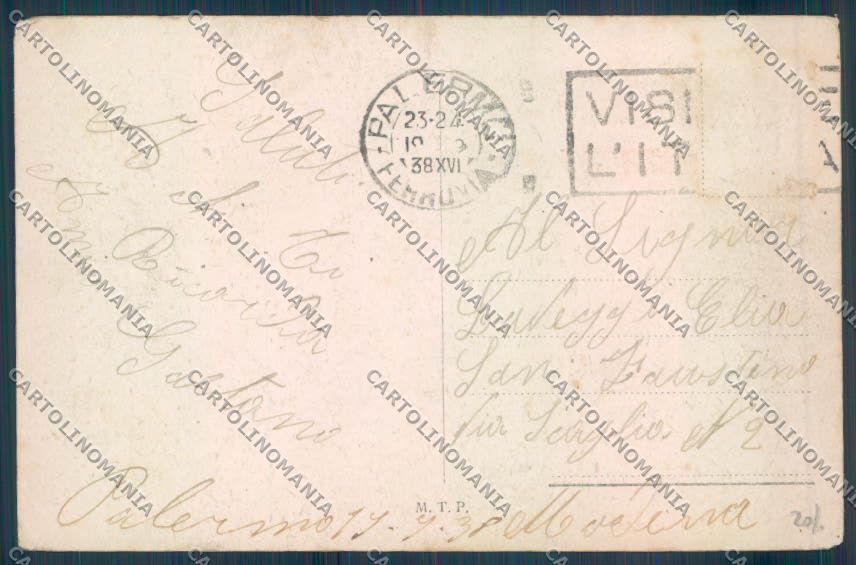 Palermo Città Postale Napoli PIEGHINE cartolina ZT8173 – retro