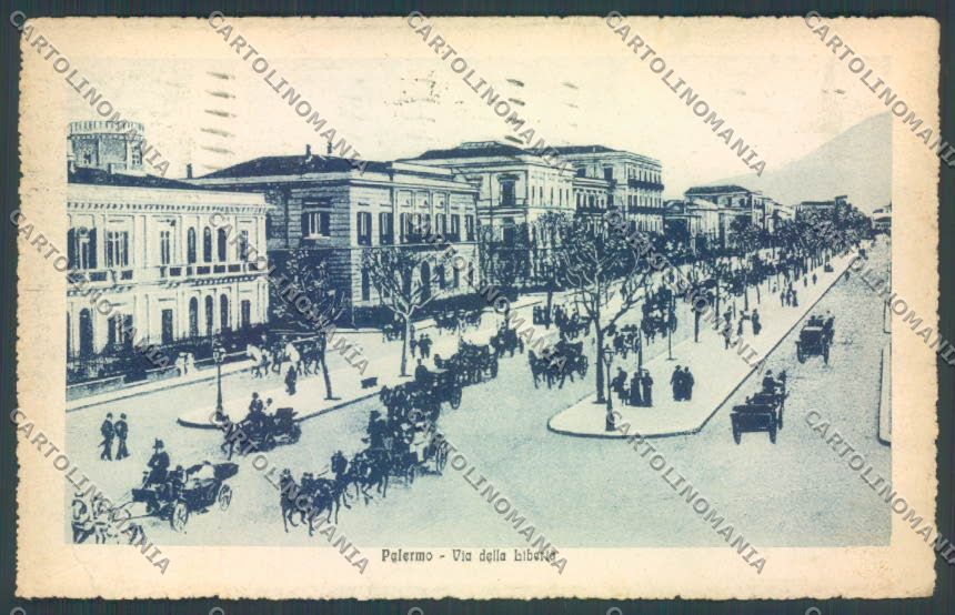 Palermo Città Viale Libertà cartolina ZT8179 – fronte