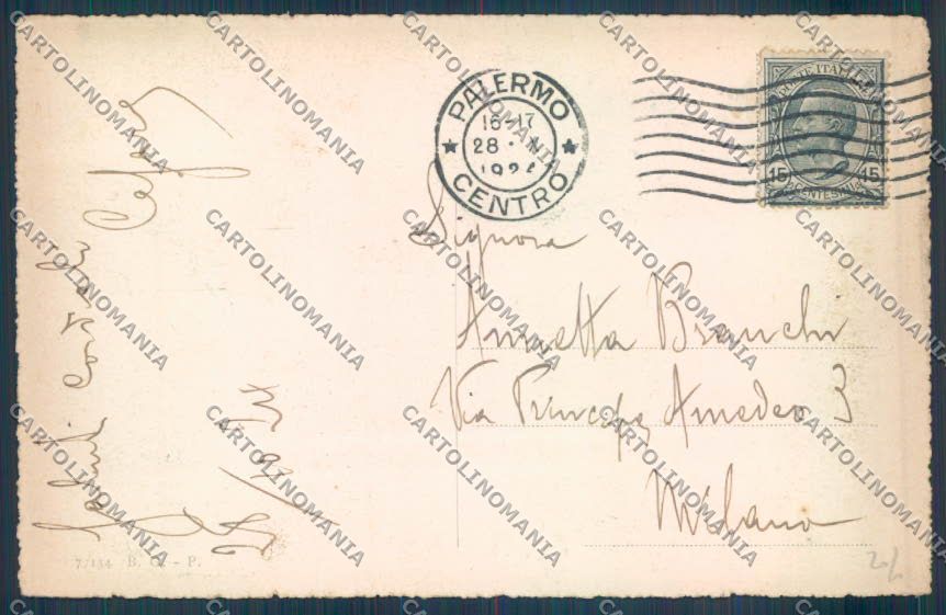 Palermo Città Viale Libertà cartolina ZT8179 – retro