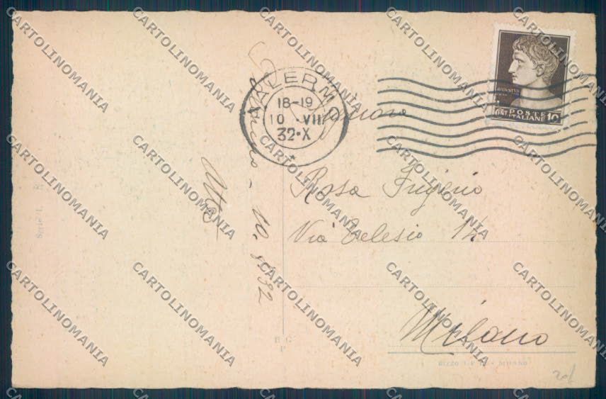 Palermo Città Viale Libertà cartolina ZT8180 – retro