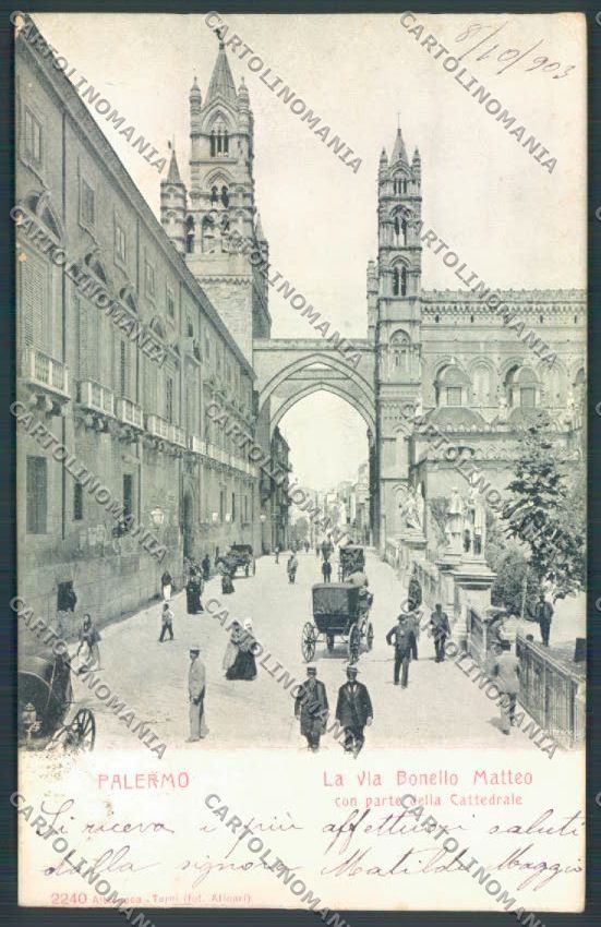 Palermo Città Via Bonello Alterocca cartolina ZT8183 – fronte