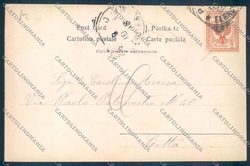 Palermo Città Via Bonello Alterocca cartolina ZT8183 – retro