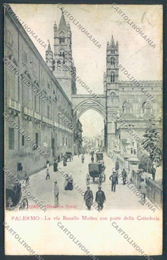 Palermo Città Via Bonello Alterocca cartolina ZT8184 – fronte