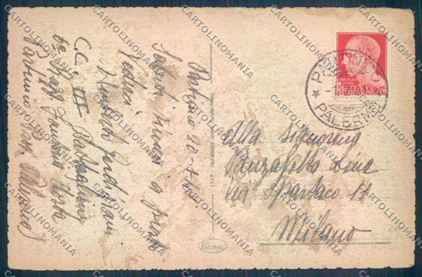 Palermo Città Via Roma PIEGHINA cartolina ZT8186 – retro