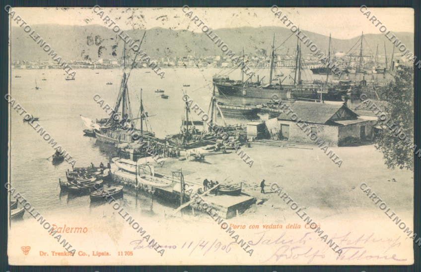Palermo Città Porto cartolina ZT8187 – fronte