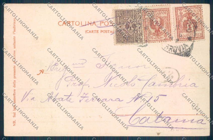 Palermo Città Porto cartolina ZT8187 – retro
