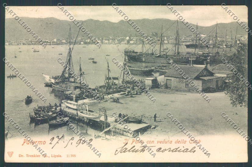 Palermo Città Porto cartolina ZT8188 – fronte