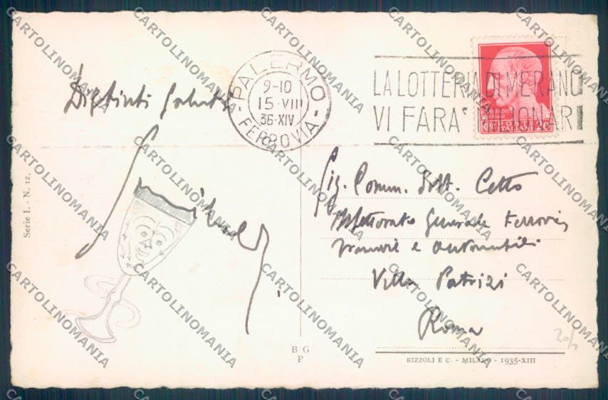 Palermo Città Via Settimo cartolina ZT8196 – retro