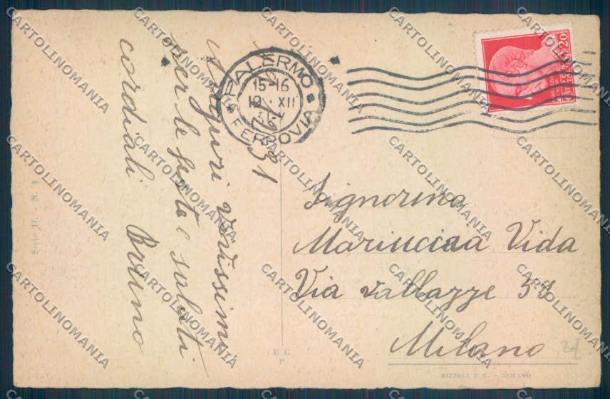 Palermo Città Via Roma PIEGA cartolina ZT8201 – retro