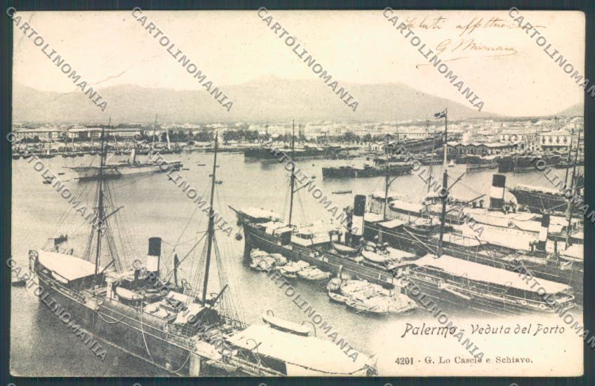 Palermo Città Porto PIEGHE cartolina ZT8222 – fronte