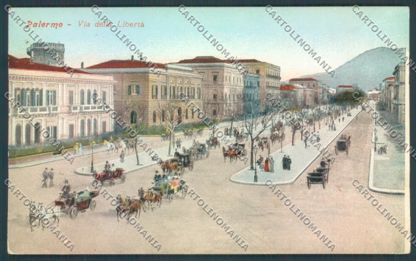 Palermo Città Viale Libertà cartolina ZT8227 – fronte