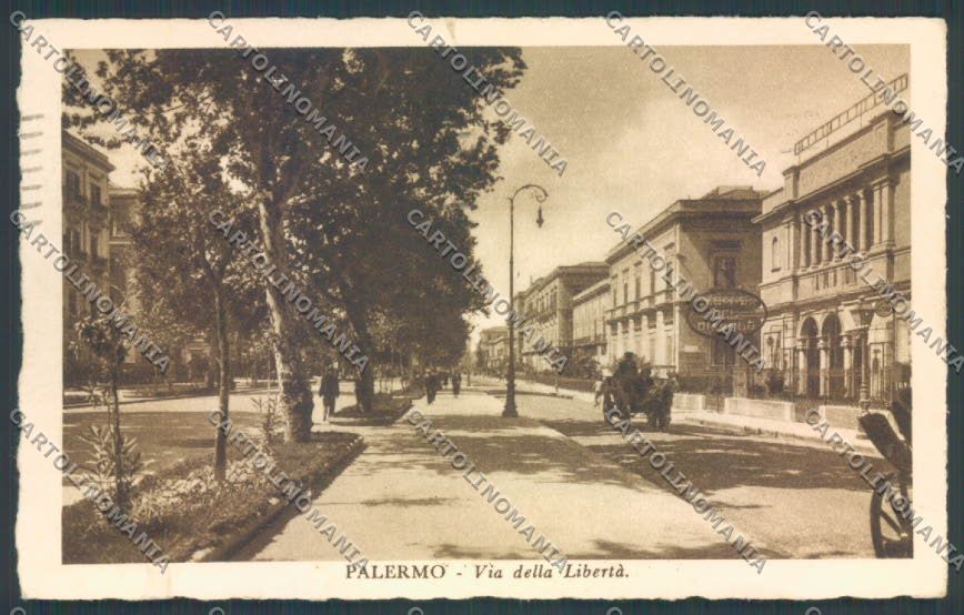 Palermo Città Viale Libertà cartolina ZT8228 – fronte