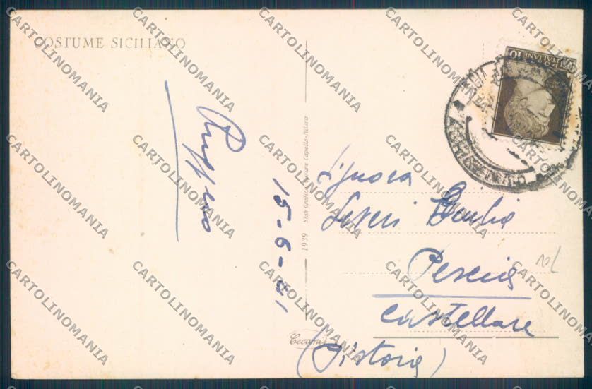 Palermo Costumi cartolina ZT8244 – retro