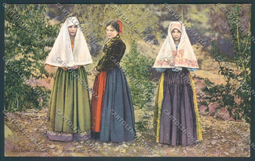 Palermo Costumi Piana dei Greci cartolina ZT8248 – fronte
