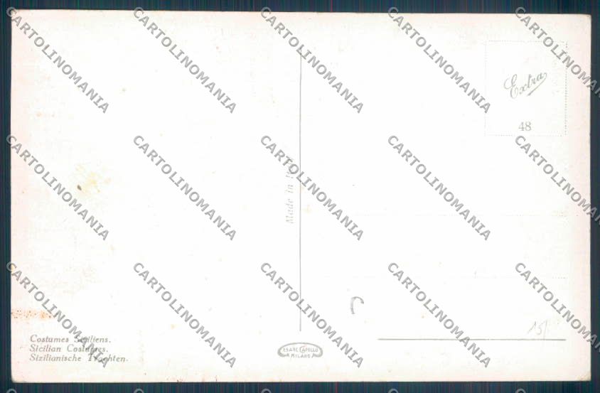 Palermo Costumi PIEGHINA cartolina ZT8258 – retro
