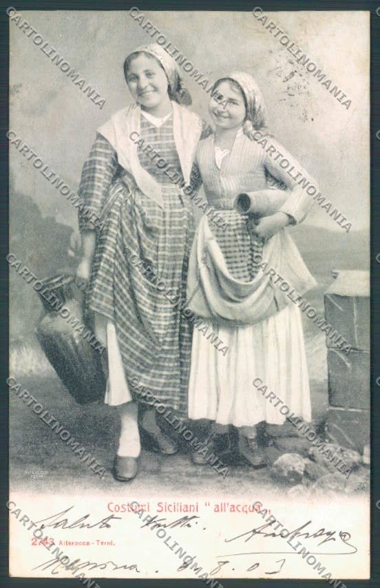 Palermo Costumi Alterocca cartolina ZT8259 – fronte