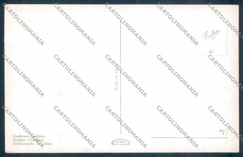 Palermo Costumi cartolina ZT8260 – retro