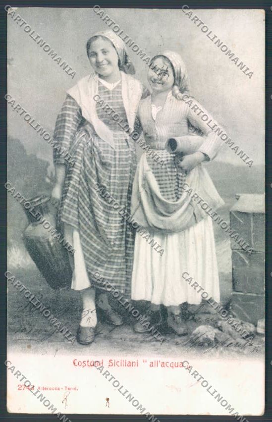 Palermo Costumi Alterocca PIEGHINE cartolina ZT8282 – fronte