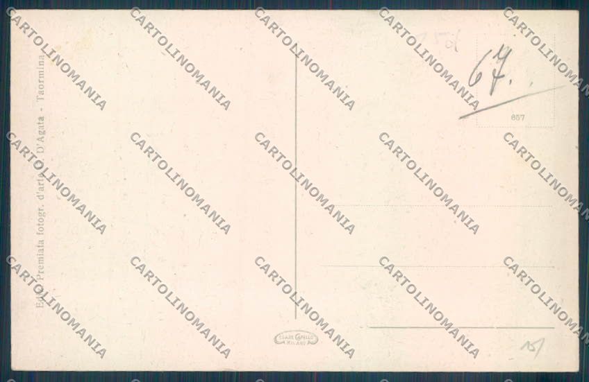 Messina Costumi Taormina Portatrice Acqua cartolina ZT8285 – retro