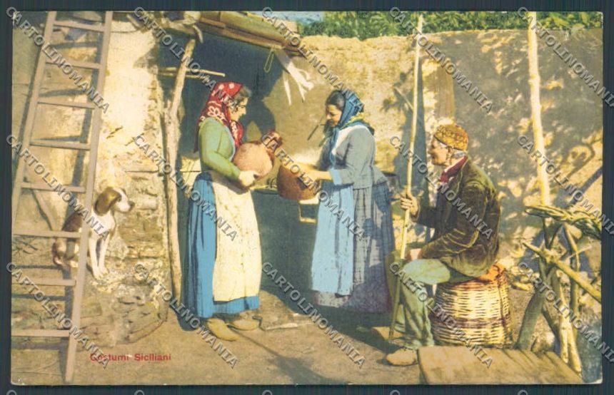 Palermo Costumi cartolina ZT8296 – fronte