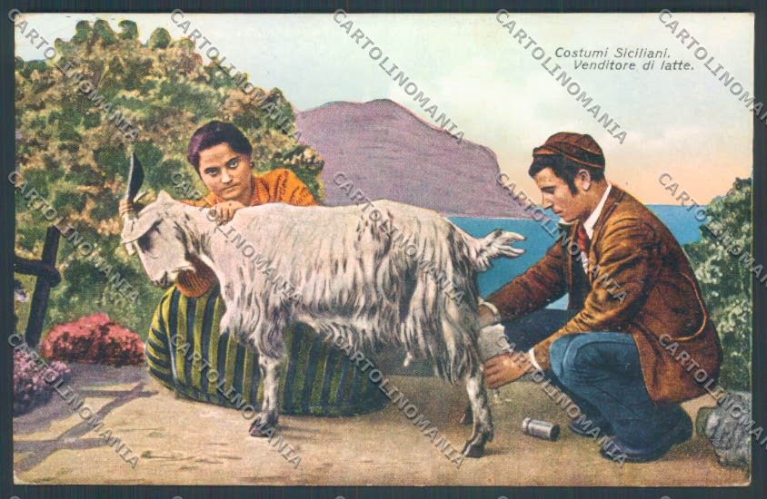 Palermo Costumi Capre cartolina ZT8299 – fronte
