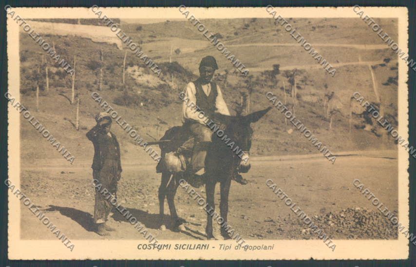 Palermo Costumi Asino cartolina ZT8302 – fronte